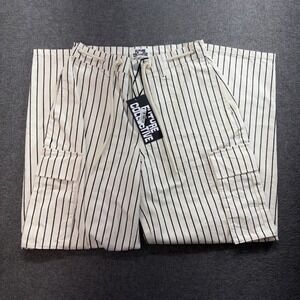 Future Collective Black pinstripe cargo pants Size 2 NWT